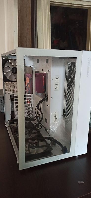 pc ana plata: GameMax ağ korpus + DeepCool ventilyatorlar - Yanı tam şüşə panel, ağ — 3