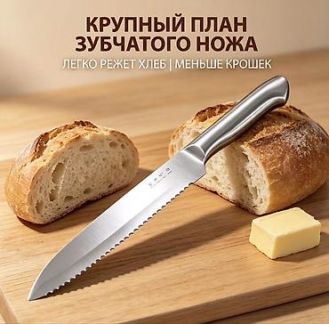 мясной нож: Набор кухонных ножей Smeg — 5 предметов в подарочной коробке. Состав — 4