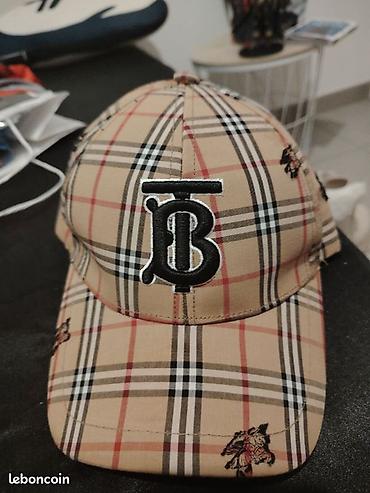 Головные уборы: Original Burberry kepkasi. Bej rəng əsaslı, klassik xallı (çekli) — 1