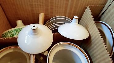 Наборы посуды: Новые чайные сервизы Дулёво в изумрудном и красном цветах. Сервизы не — 5