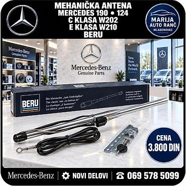 Ostali auto-delovi: STAP ANTENE MERCEDES 19 W202 W210 ELEKTR. BERU | Antena stap — 3