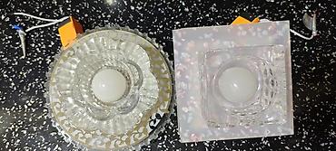 asma tavanlar hamam: - Dekorativ LED tavan spotları - Material: şəffaf şüşə/kristal — 1