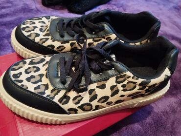 волшебный боб для похудения отзывы: Leopard naxışlı qadın krossovkaları - Üst material: krem rəngli