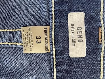 flared jeans: Мужские джинсы True Religion, темно-синяя классическая посадка. - — 5