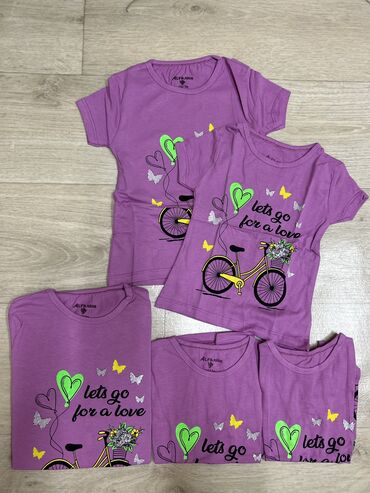 одежда опт: Для девочек Набор футболок 5ш 3-7 лет Футболка лосины 1шт 650с 3-7