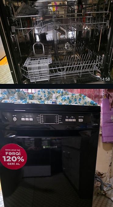 tap az ariston: Hotpoint qabyuyan maşın – tam ölçülü, qara korpus Xüsusiyyətlər: - Ön — 1