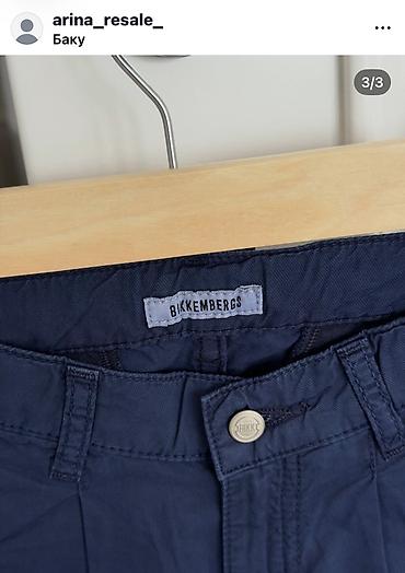 qar geyimi: Bikkembergs kişi şortu - Rəng: tünd göy/navy - Model: klassik city/ — 3