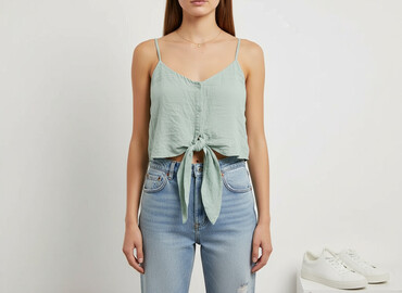bluzki z wiązaniem na brzuchu: Topshop, Women's blouse, size M