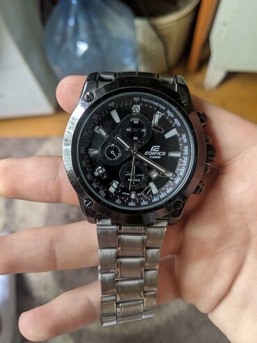 ювелирная сталь: Классические часы часы, Casio, Япония, Секундомер, Мужские, Б/у
