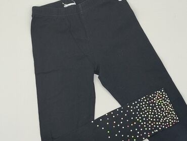 spodnie komunijne czarne: Leggings for kids, 7 years, 122, condition - Good