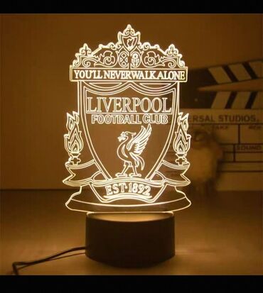 Stol lampaları: Futbol klublarının loqolu LED masa lampaları - Dizayn: şəffaf akril — 7