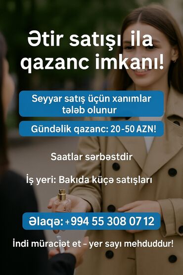 xadimə vakansiya 2024: Tecrubeli ve tecrubesiz xanimlar muraciet etsin