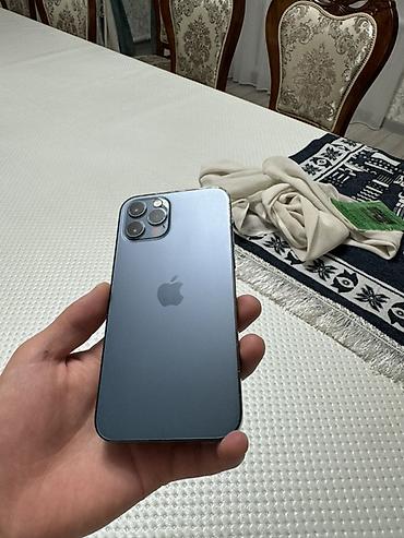 Apple iPhone: IPhone 12 Pro, Б/у, 128 ГБ, Pacific Blue, Чехол, 77 % — 1