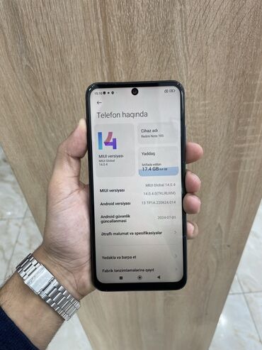 radiator işlənmiş: Redmi Note 10S, 64 GB, rəng - Boz, Barmaq izi
