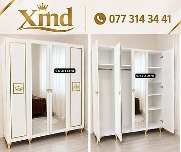 Xmd markalı 4 qapılı paltar dolabı - Ölçü: 2 x 1.60 / 47 (şəkillərdə