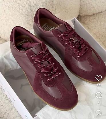 Кроссовки в стиле German Army Trainers (GAT) в насыщенном бордовом