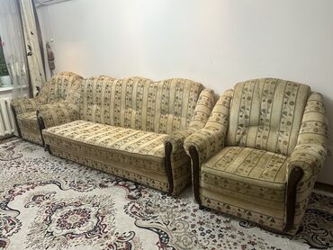 раскладной диван диван кресло: Түсү - Саргыч боз, Колдонулган