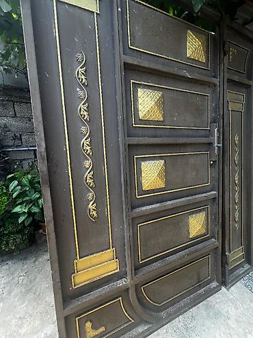 Həyət darvazaları: İşlənmiş Dəmir Həyət darvazası, 3 m, Mexaniki, Qapı ilə, rəng - Qəhvəyi, Kredit yoxdur, Ünvandan götürmə — 3