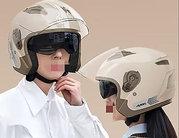 moto nama: Moto Dəbilqələr 29-azn– açıq tip, geniş ag vizorlu Rəng: bej, ag Ünvan — 6