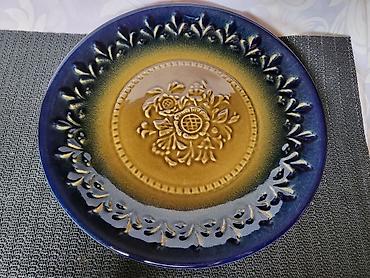 Ostali antikviteti: Dekorativni tanjir 1920 do 1950g.original nemacka majolika. Deko — 9