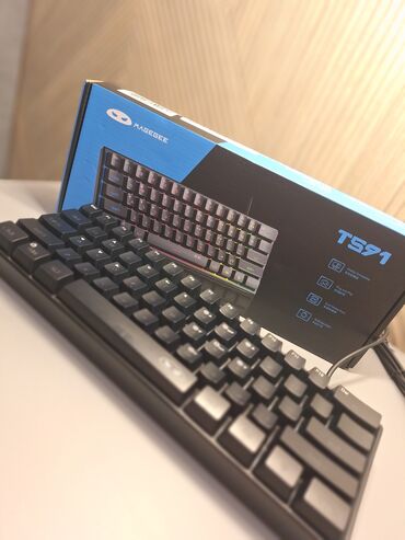 60 klaviatura: MageGee T591 mexaniki klaviatura - Kompakt 60% düzən: F1–F12