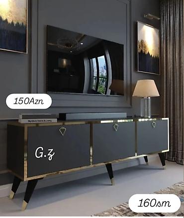 perla tv stend: TV altlığı / Konsol - Ölçü: 160 sm - Qiymət: 150 AZN (şəkildə — 2