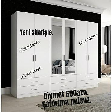 ağ stol: Dolap qarderop Ağ rəngli, funksional geyim dolabları Model — 7