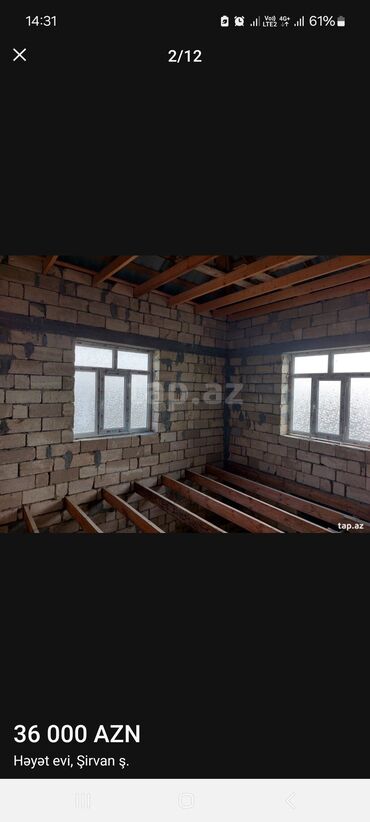 Həyət evləri və villaların satışı: Şirvan şəhərində yerləşən həyət evi (tikinti mərhələsində) — 6