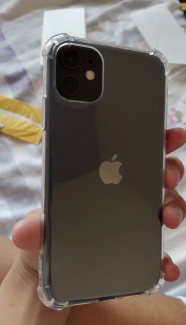 Apple iPhone: IPhone 11, 64 GB, Qara, Barmaq izi, Face ID, Sənədlərlə