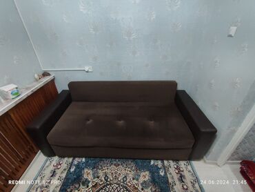 кара балта мебель бу: Диван-керебет, түсү - Күрөң, Колдонулган