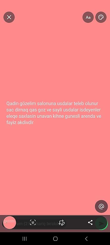 makyaj ucun model: Qadın gözəllik salonu üçün ustalar axtarılır. Aşağıdakı sahələr üzrə — 1