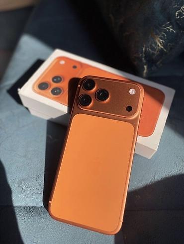 IPhone 17 Pro Max, Б/у, 256 ГБ, Оранжевый, Защитное стекло, Чехол, Коробка, В рассрочку, 97 %