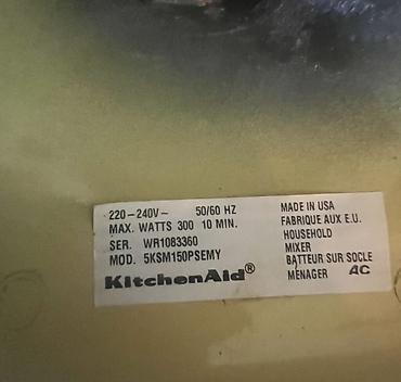 yer yuyan: KitchenAid Artisan Mikser (ABŞ istehsalı) – 350 AZN Şəxsi istifadəmdə — 7