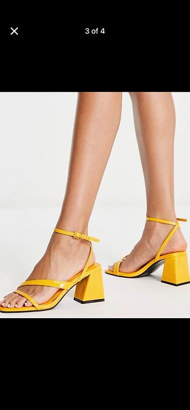 yaz basanoşkalar: Bershka, Ölçü: 37, rəng - Sarı, Yeni — 2