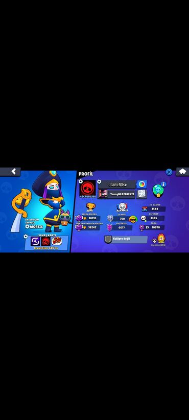 Digər: Əladır.Brawl stars.38192 kupa. 2021 hesabıdır. 30₼ pul vurulub.alın — 2