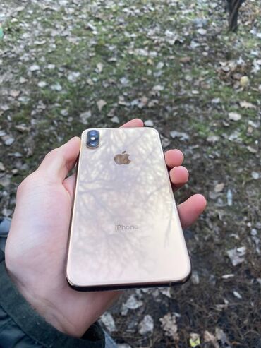 Apple iPhone: IPhone Xs, Новый, 256 ГБ, Золотой, Зарядное устройство, Защитное стекло, Чехол, 97 %