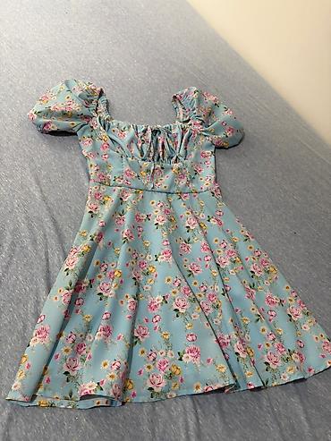 Haljine: Haljine – 2 komada (set) 1) Plava cvetna haljina - Romantičan print — 2