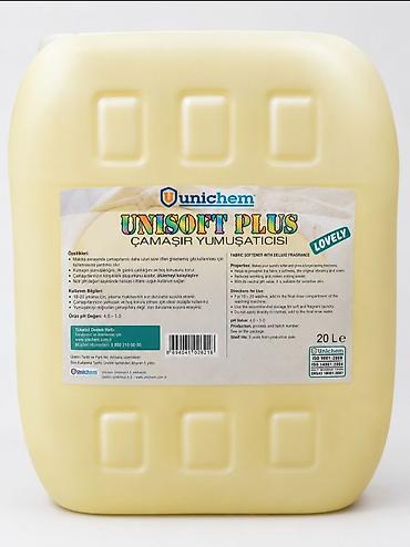 məisət avadanliqlari: Unichem Unisoft Plus – Çamaşır Yumuşatıcısı, “Lovely” ətirli, 20 L - — 1