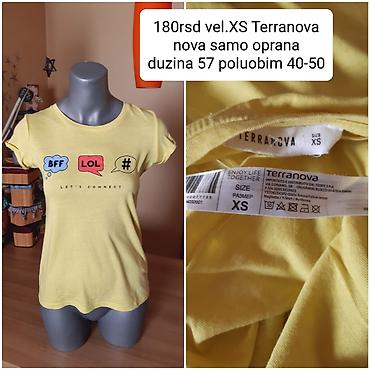 terranova kape: Terranova majica kratkih rukava, veličina XS. Boja: žuta (lemon) — 1