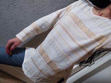 Džemperi, kardigani: Dzemper tunika C&A, belo nude oker, S/M — 9