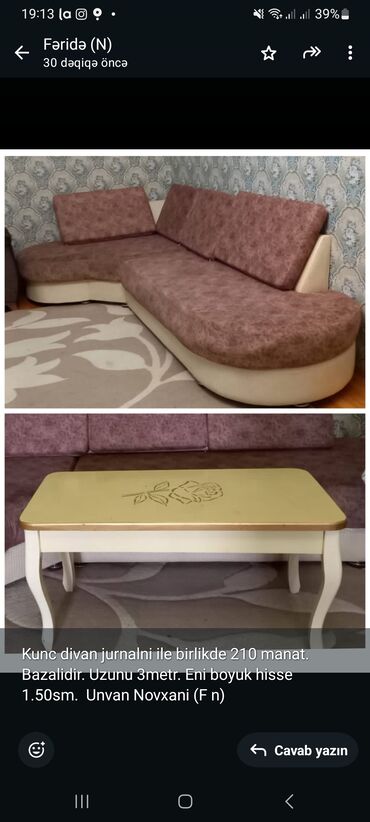 куплю угловой диван бу: Künc divan