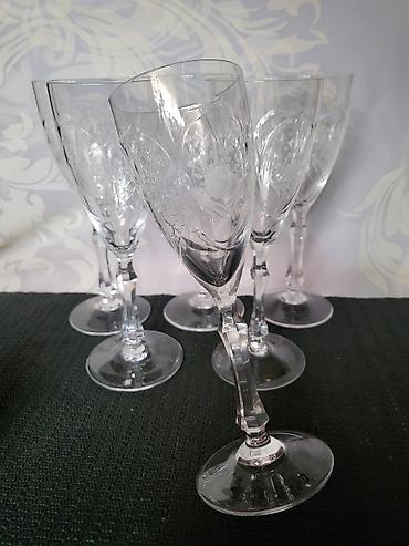 murano staklo: Lux kristal case za vino iz 60ih god,rucni rad Peill i Putzler — 6