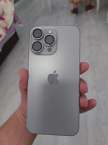 kombat 1: IPhone 15 Pro Max, 256 GB, Natural Titanium, Zəmanət, Simsiz şarj, Face ID — 1