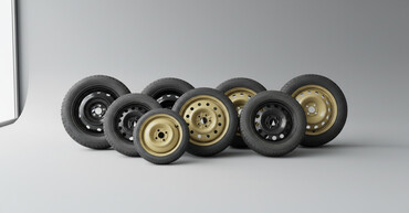 Колеса в сборе: Колеса в сборе 165 / >80 / R 18, Лето, Б/у, Запаска, Легковые, Железные, отверстий - 5 — 2