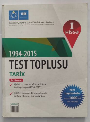 balıq tutmaq üçün yerlər: Tarix test toplusu. 1994-2015. 1-ci və 2-ci hissə. Cavabları