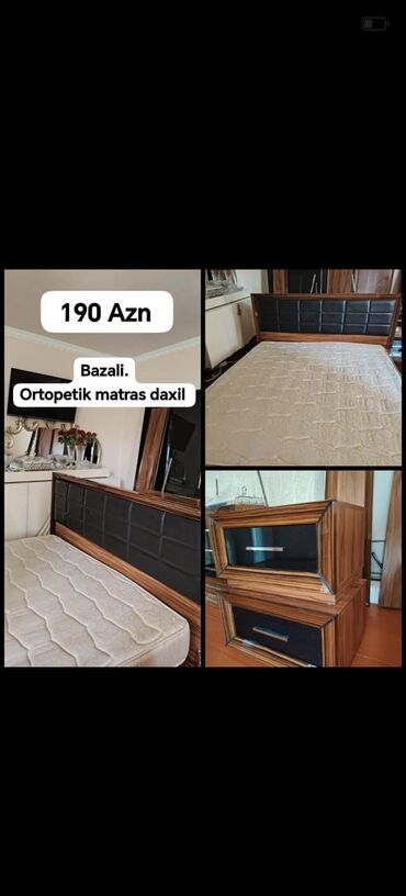 Столы и стулья: Turk istehsali taxt. Bazali. matras ortopetikdi yeni alinib taxtin