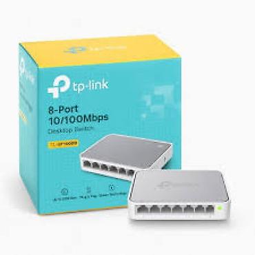 internet modem: TP-LINK TL-SF1008D – 8 portlu 10/100 Mbps Fast Ethernet Desktop Switch — 3