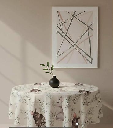 Kuhinjski tekstil: Okrugli stolnjaci
140cm 1400 din 
180cm 1600 din 
🌞 — 5