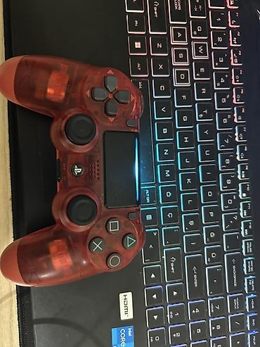 Video oyunlar üçün aksesuarlar: Məhsul: Sony PlayStation DualShock 4 (DS4) oyun pultu – şəffaf qırmızı — 2