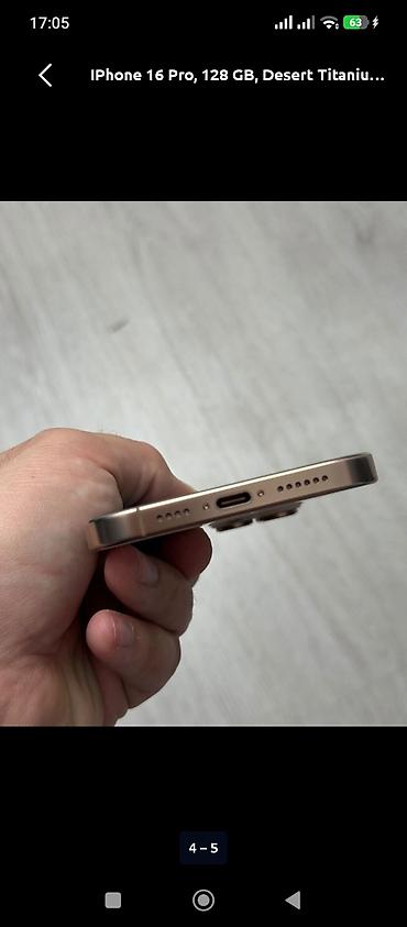 pro max: IPhone 16 Pro, 128 GB, Desert Titanium, Face ID — 2